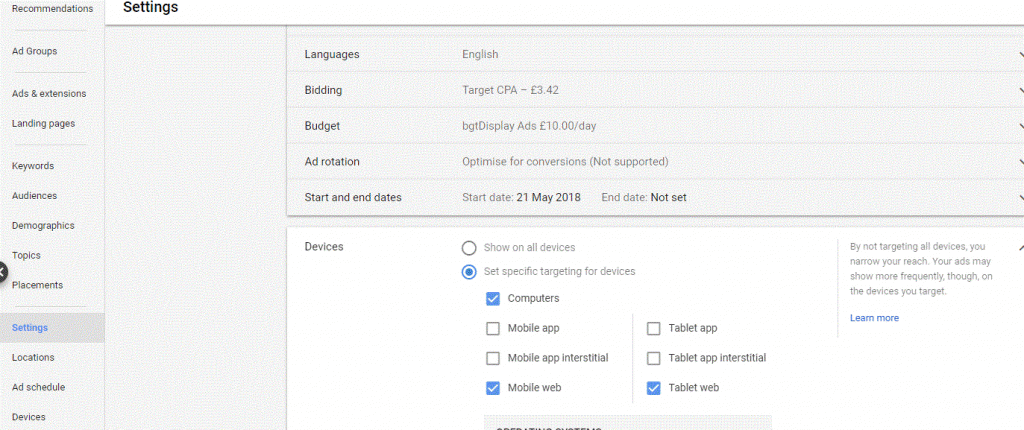 How To Exclude All Mobile Apps In The New Adwords Interface Settings 2