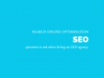 SEO Company - questions to ask